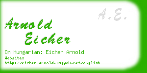 arnold eicher business card